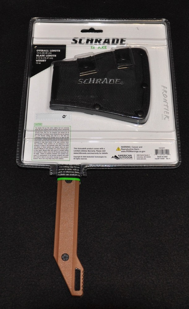 Schrade Frontier Series 12" Axe w/ Sheath 1121077