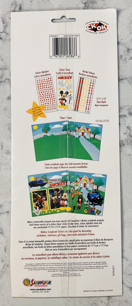 7 - Disney Scrapbook Sticker Mickey Mouse Creative Imaginations Sandylion