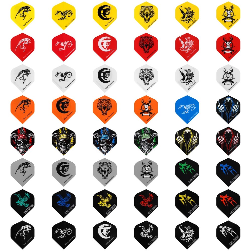 Accmor 144pcs Standard Dart Flights Set, Set C-144pc