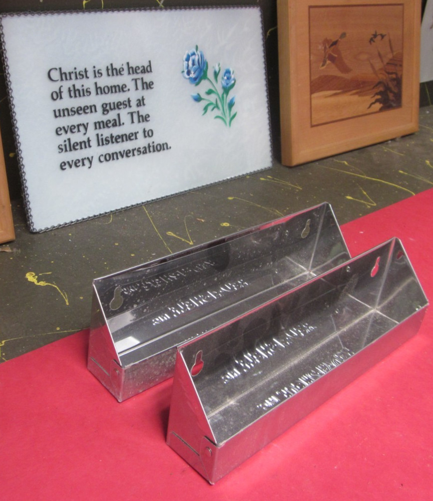 two Rev-A-Shelf tip-out trays 10-inch