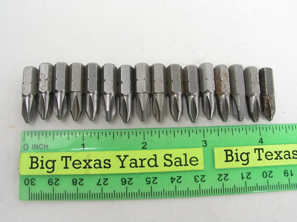 16pc 1/4" Hex Drive #2 Phillips Bit Lot