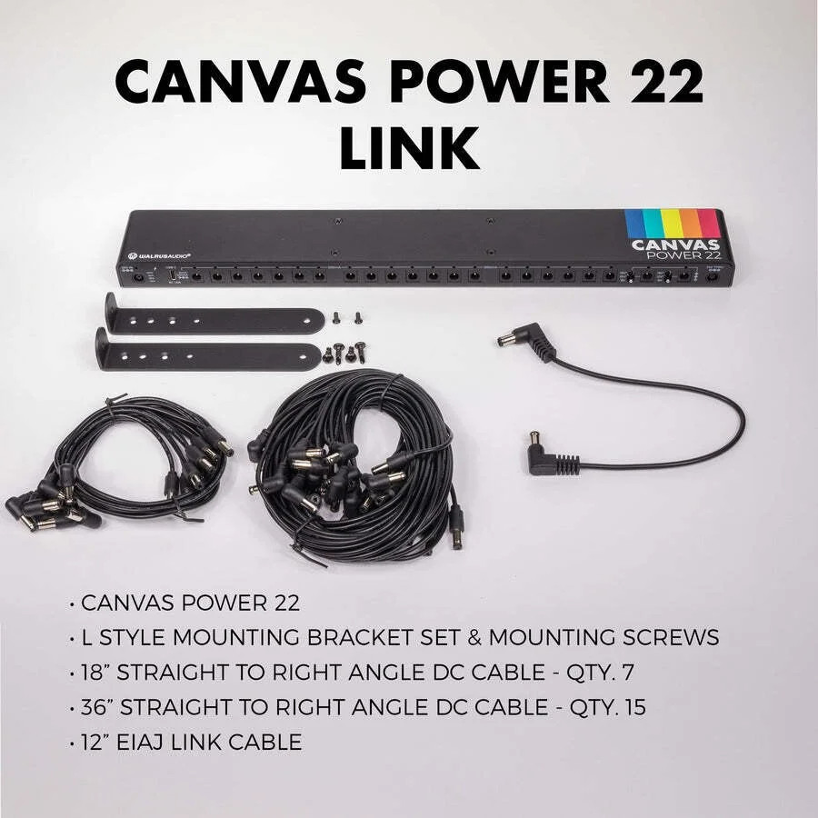 Walrus Audio Canvas Power 22 Link Version w/ 24v Link Cable