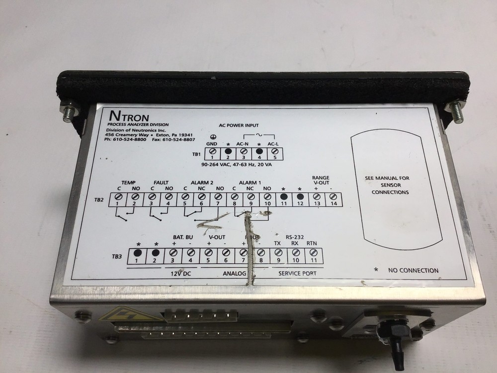 Ntron 5100 Process Analyzer Remote Sensor AC Power Unit
