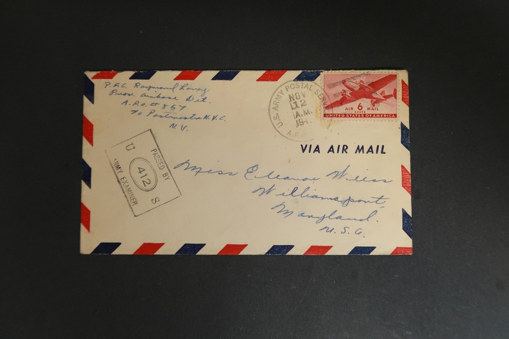 Vintage War Envelope Opened By Censor No. 1527 Pacific
