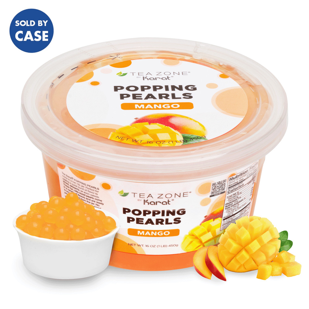Tea Zone Mango Popping Pearls - Case (12 jars)