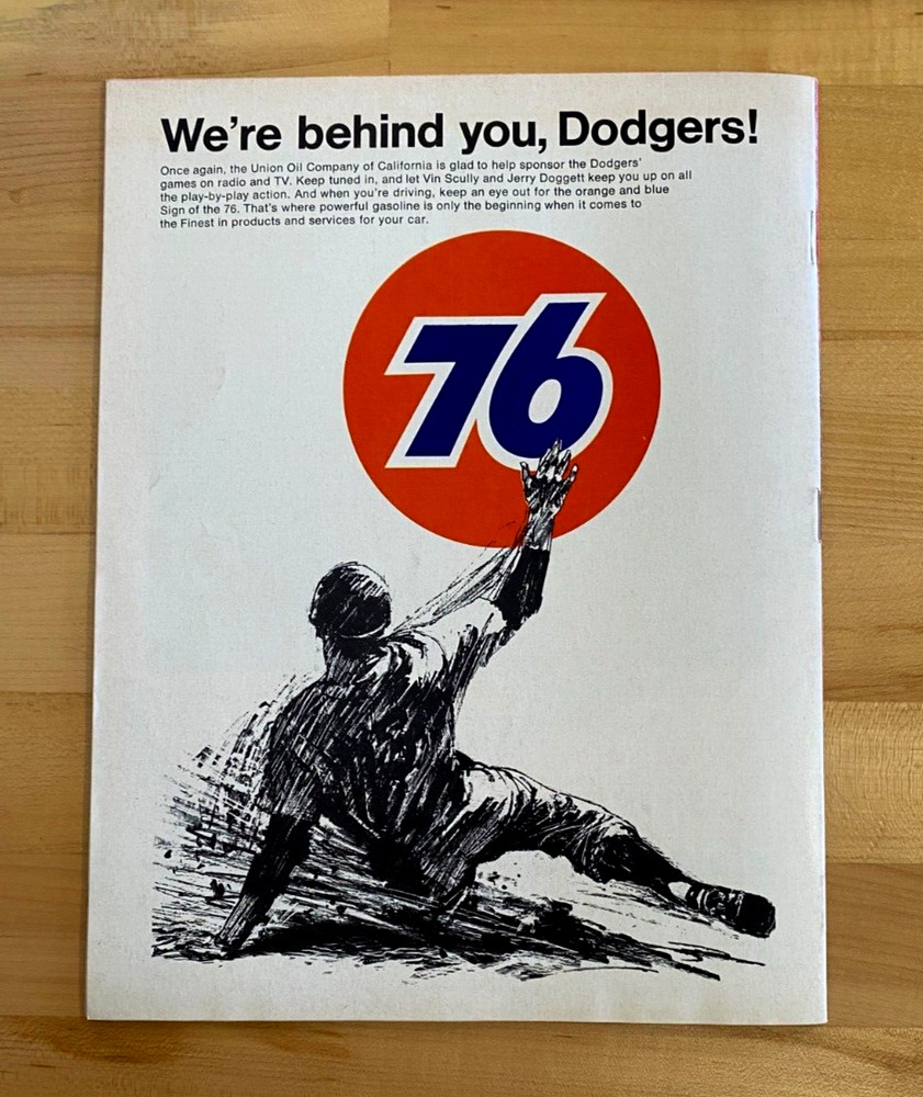1968 LA Dodgers vs New York Mets Scored Program