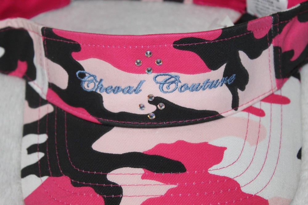 Cheval Couture MAGIC HEADWEAR pink/black/white camouflage adjustable visor
