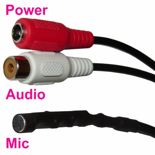 2x Microphone Mic for Security CCTV Camera Microphone Audio