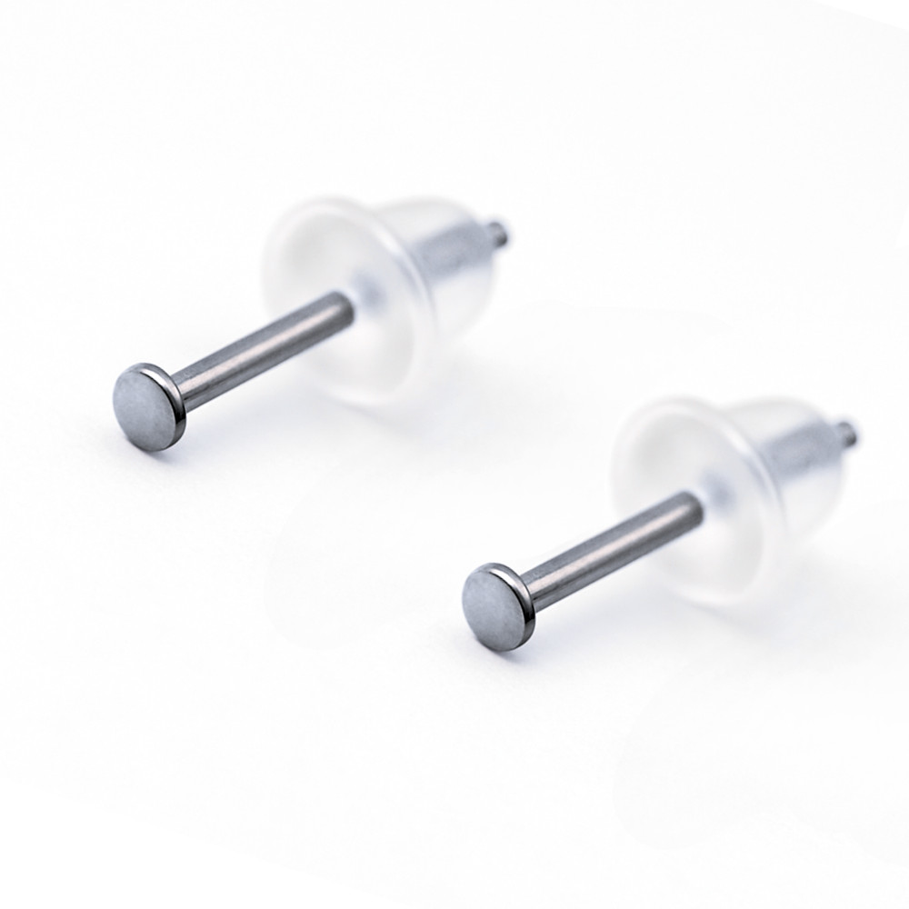 Mens Stud Earrings - Small Circle Studs