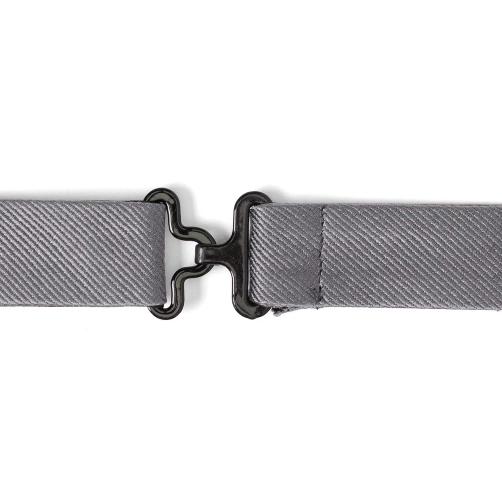 Gray Silk Bow Pre-Tie