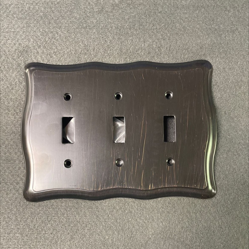 Victorian Triple Switch Wall Plate Venetian Bronze