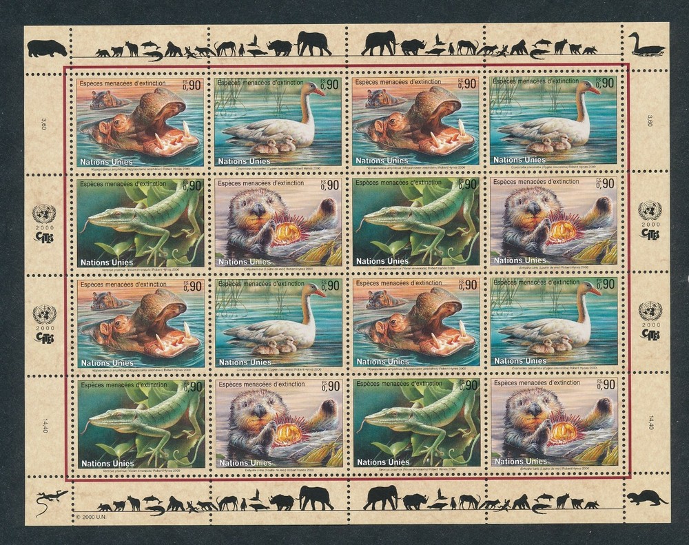 UN - GENEVA "ENDANGERED SPECIES" 7 DIFF MNH SHEETS CV $125+ *GREAT VALUE*