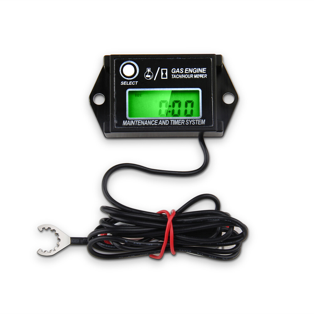 Waterproof Tachometer Tiny Tach Hour Meter Fits 2 Stroke & 4 Stroke Small Engine