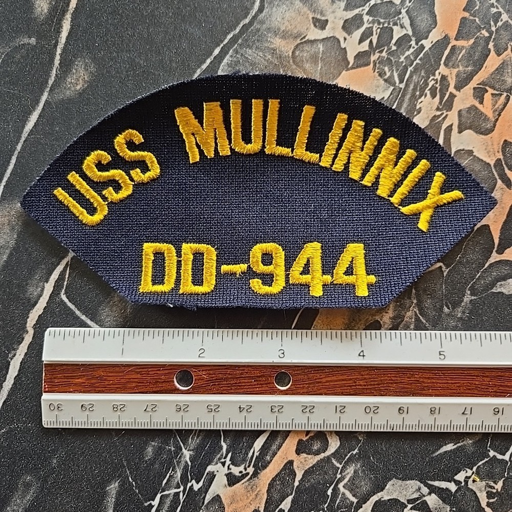 USS Mullinnix DD-944 BC Hat Patch NOS 6” x 3”