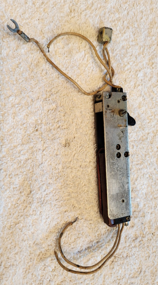 SWITCH CAPACITOR & BRACKET FROM WESTERN ELECTRIC/BECO LINEMAN TEST SET/ BUTT SET