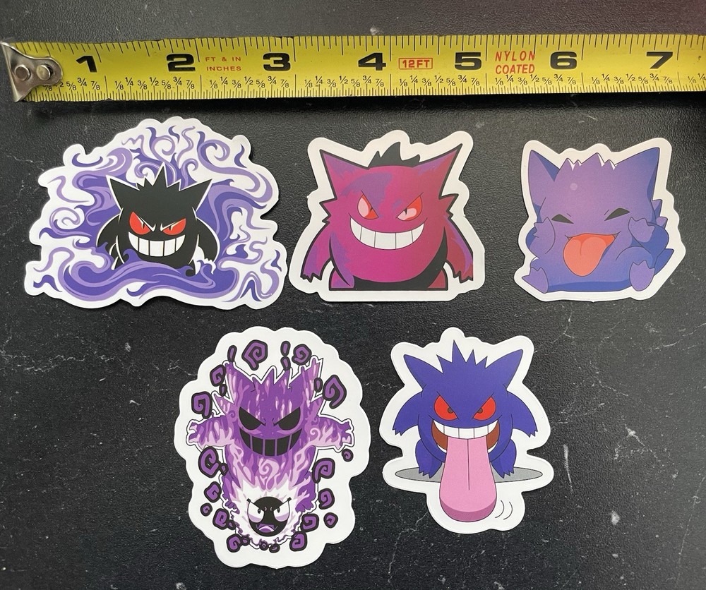 Gengar 5 Sticker Set Pokemon