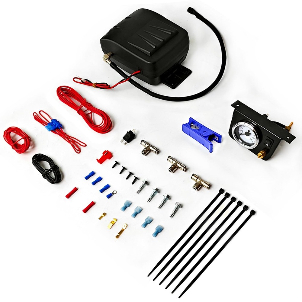 25804 On Board Air Compressor System Universal Air Spring Compressor Kit with...