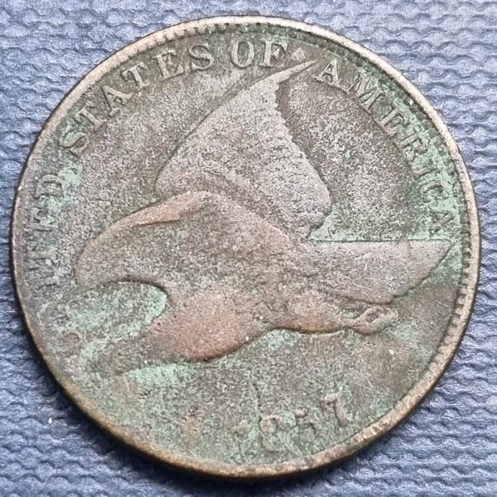 1857 Flying Eagle Cent 1c Better Grade Details #101057