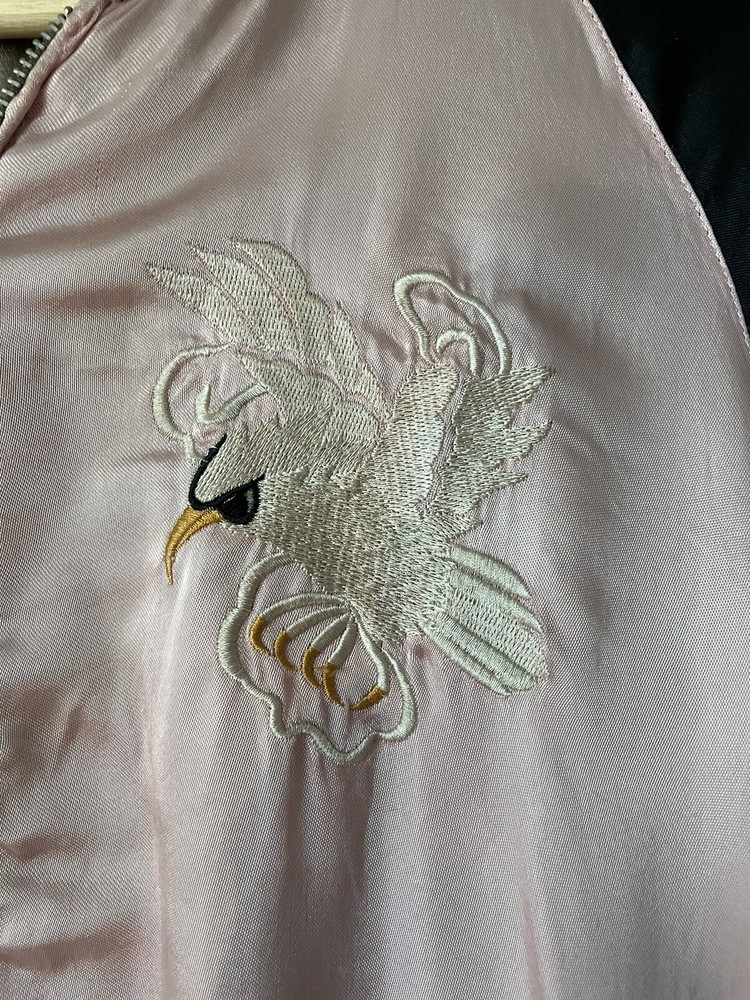 Japanese Silk Souvenir Jacket Bomber Authentic