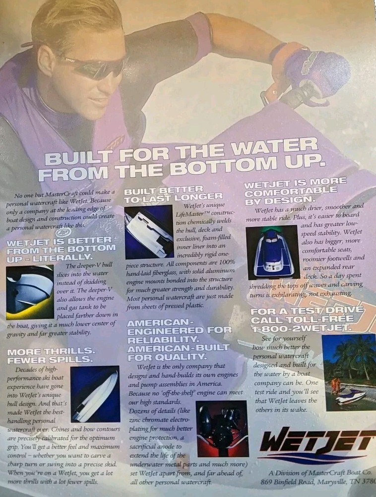 1994 WETJET PERSONAL WATERCRAFT BROCHURE