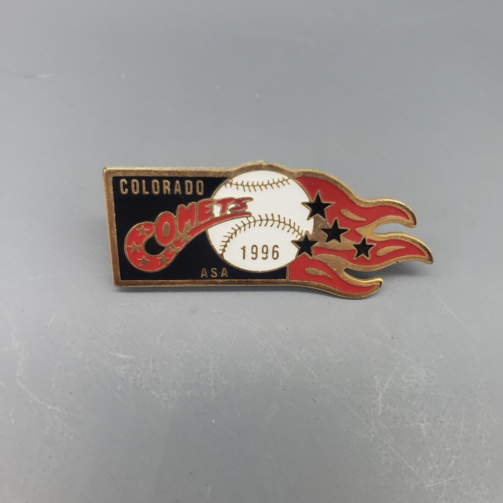Vintage Colorado Comets 1996 ASA Softball Enameled Lapel / Hat Pin