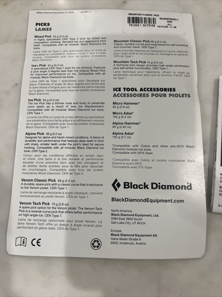 Black Diamond Mountain Classic Pick #4103