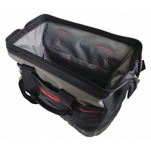 Westward 53Jw37 Tool Bag, General Purpose, 16 Pockets, Black, Polyester, 16