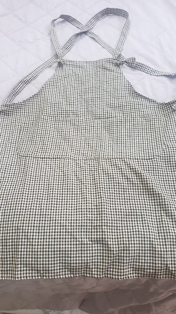 Vintage Brown Checkered Adjustable Apron