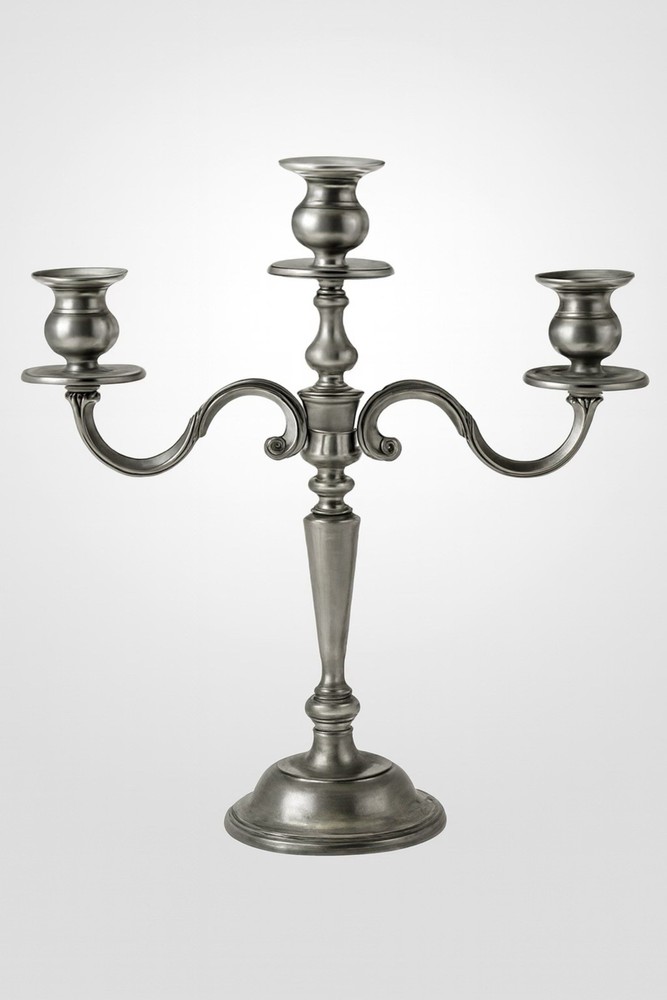 Vintage Silver-Plated Three-Arm Candelabra