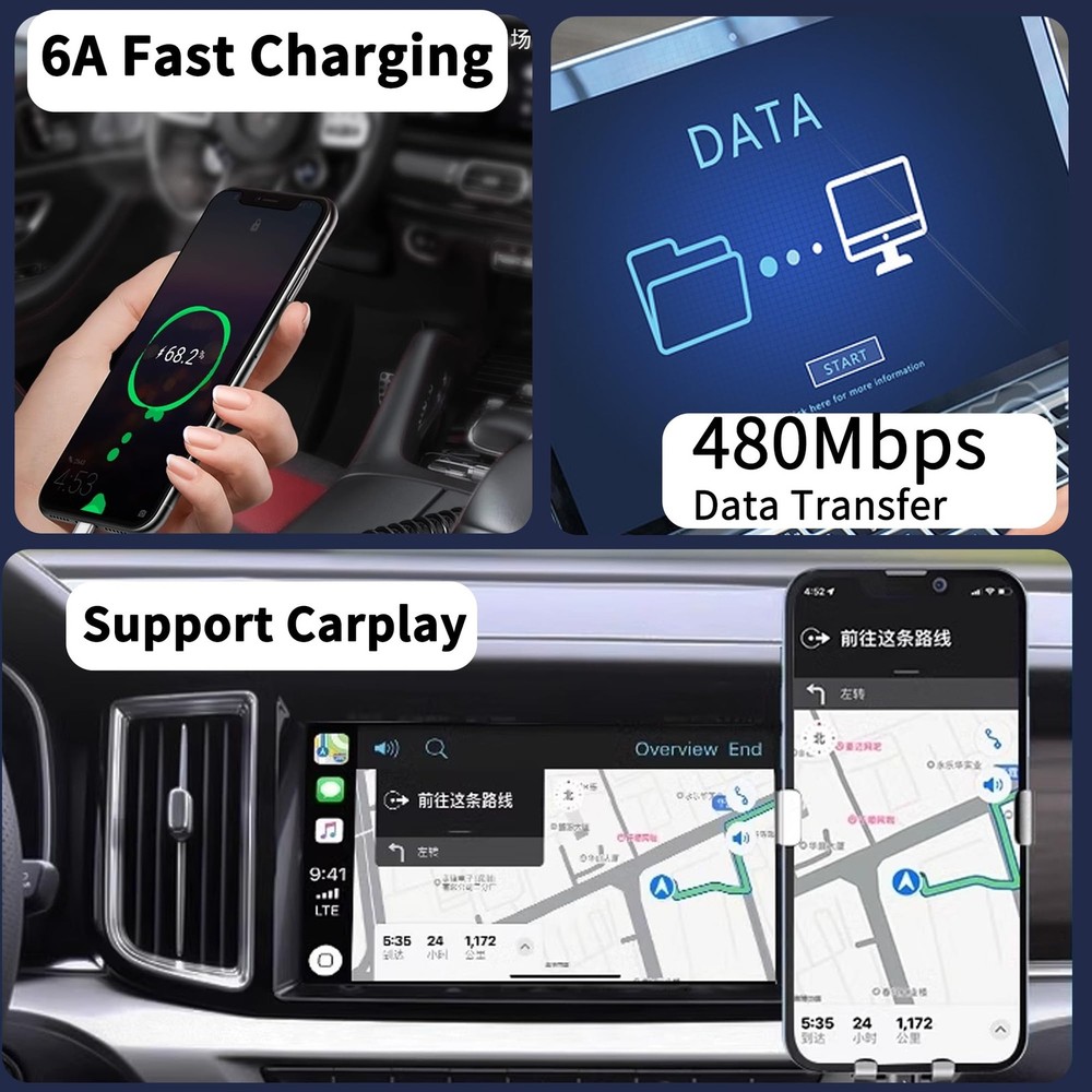 USB C To USB C Coiled Cable Right Angle Type C Spring 6A Fast Charging Cord