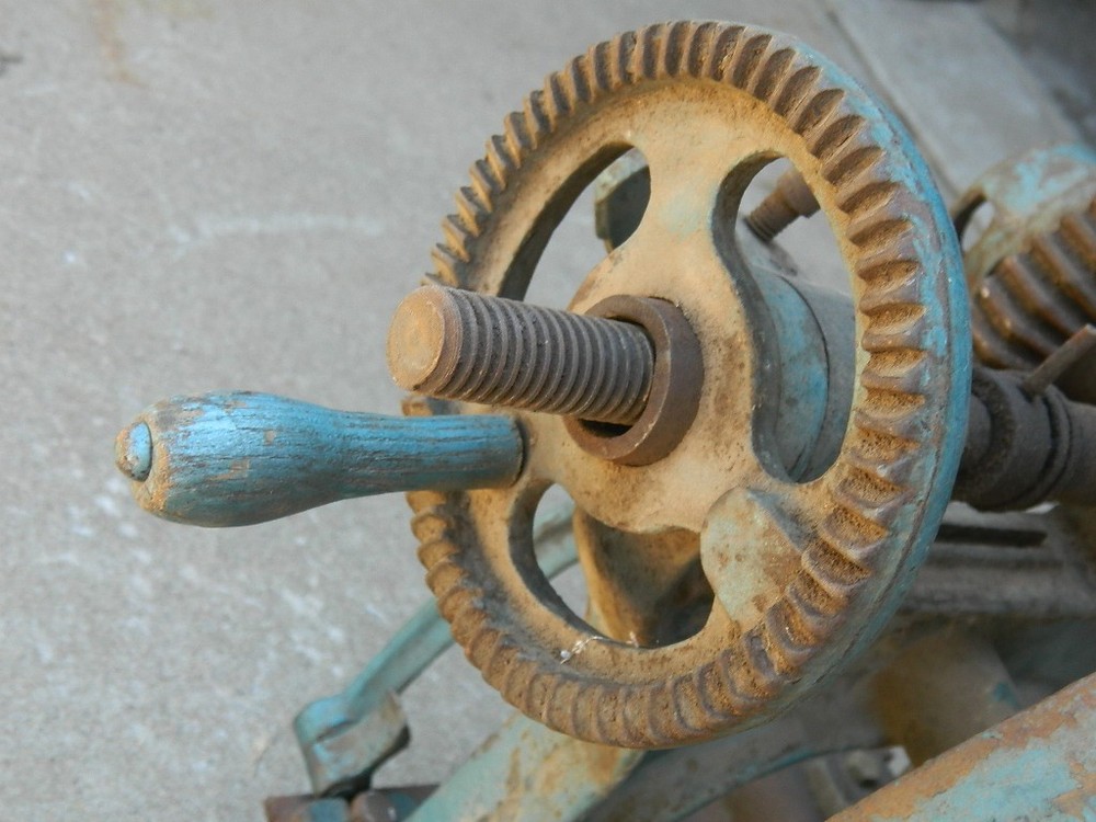 Vintage Antique Hand Crank Drill Press