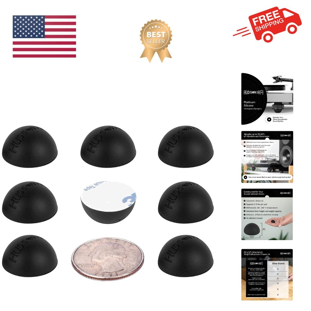 Platinum Silicone Speaker Isolation Pads - Elevate Your Audio Experience, 8-Pack