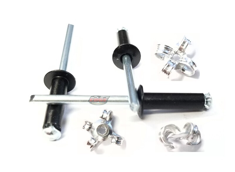 Black 3/16" Rivet Small Head Exploding Banana Peel Aluminum Pop Rivets 25 pack