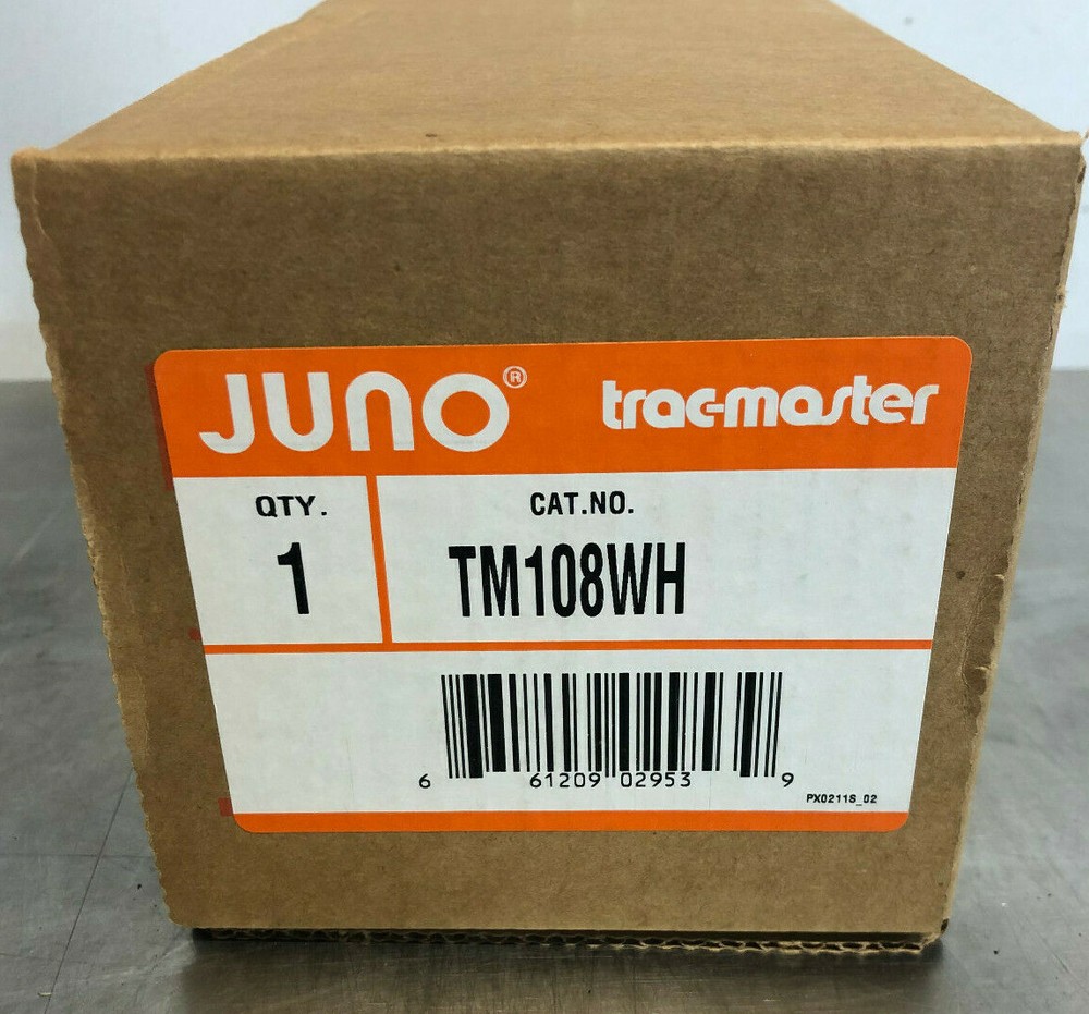 JUNO TRAC-MASTER - TM108WH - Track Light - White - Brand New! - Positional!