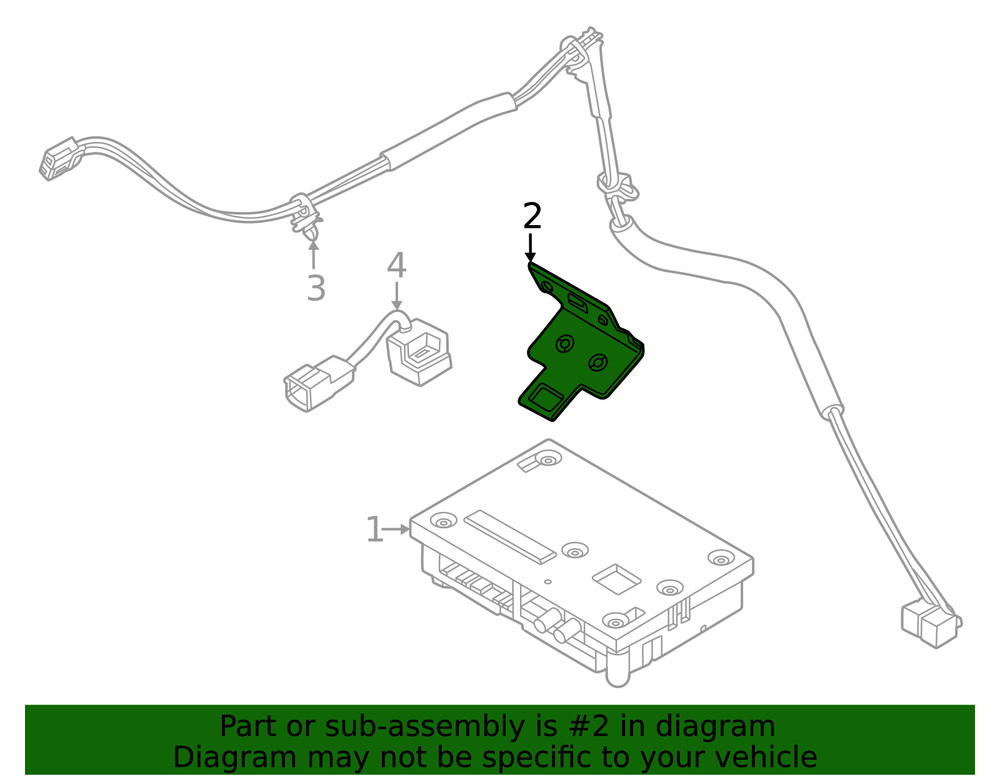 Genuine Nissan Control Module Bracket 25233-9BU0A