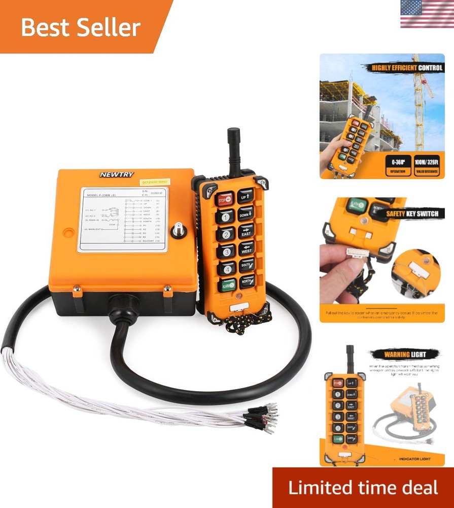 Heavy-Duty 12V Wireless Crane Controller with  Protection - Ergonomic Design