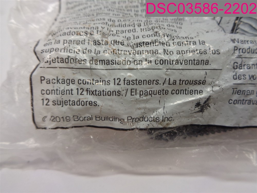12 Pack; Shutter Fasteners Black. Boral Building Products