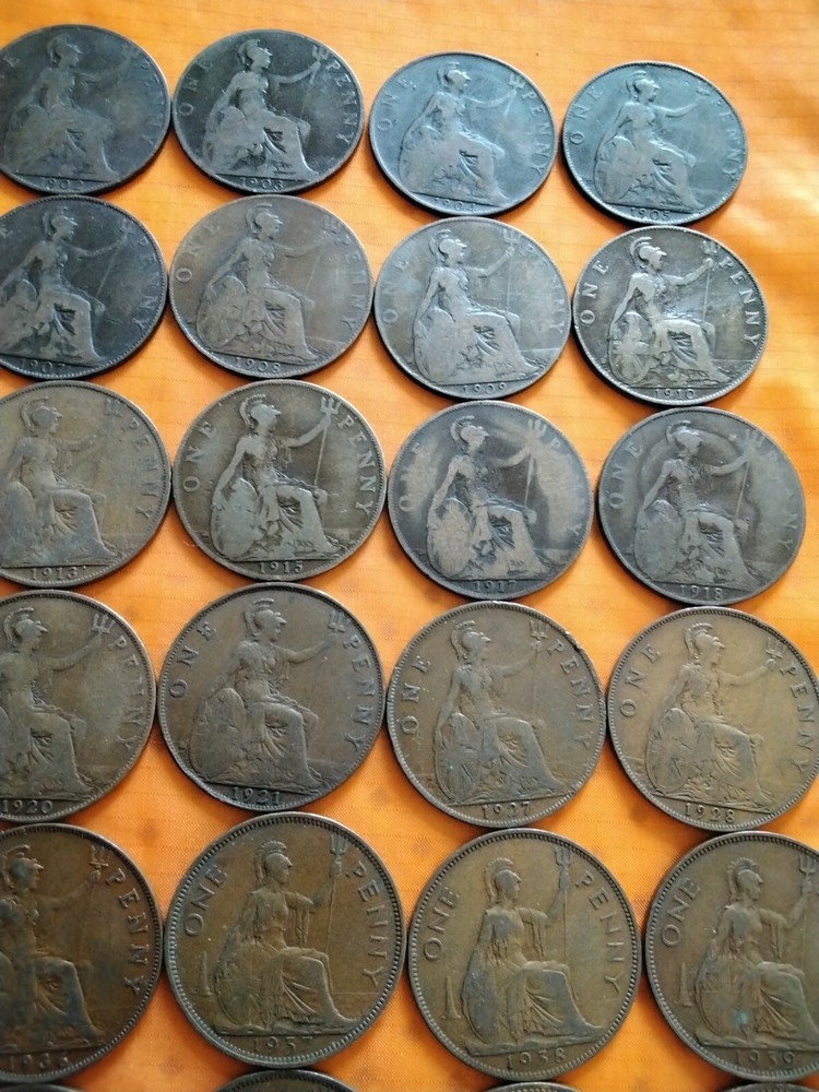 Great Britian 35 Penny Coin Date Run All Different Dates