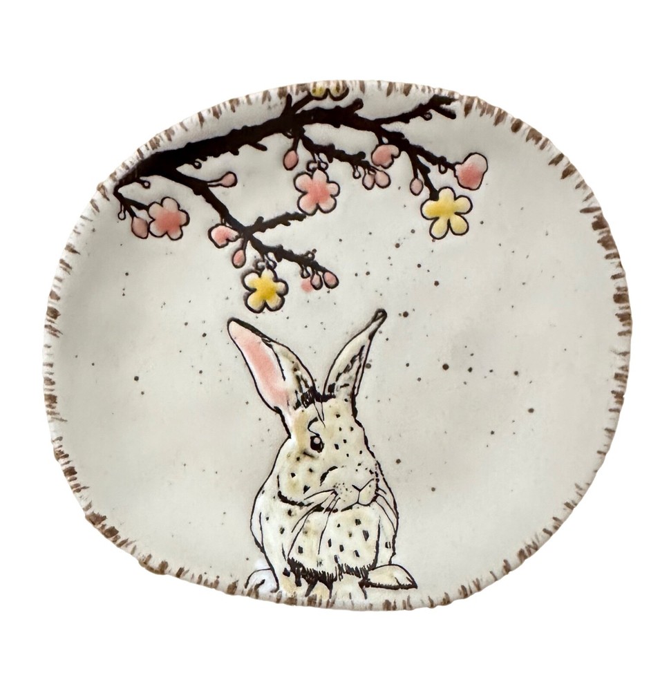 Spectrum Designz Spring Easter Bunny Appetizer Dessert Candy Trinket Plate Dish