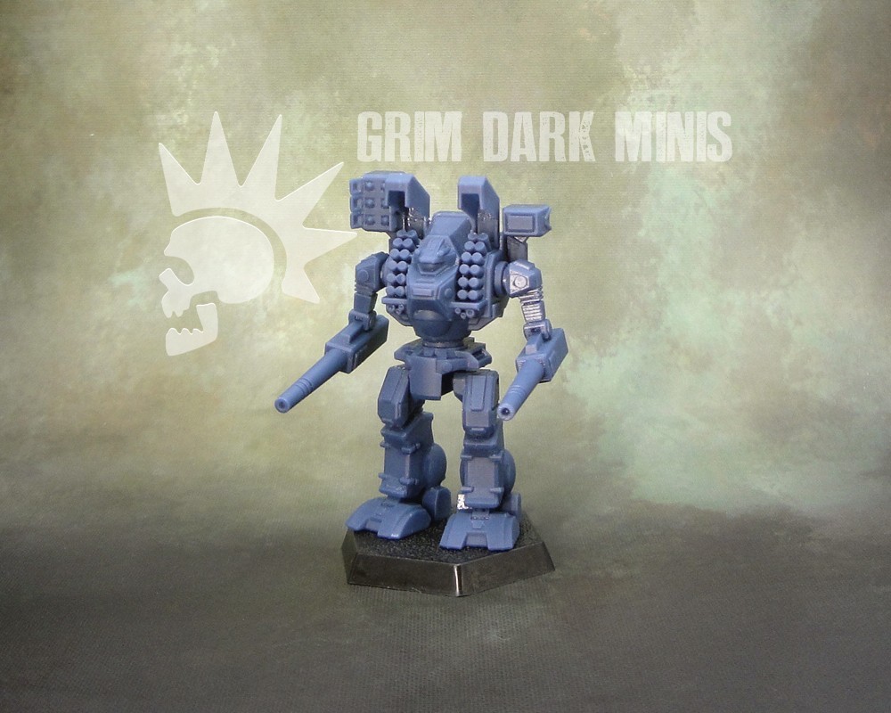 BTech Scale - Warhammer w Open Launchers   proxy mech (retro style)