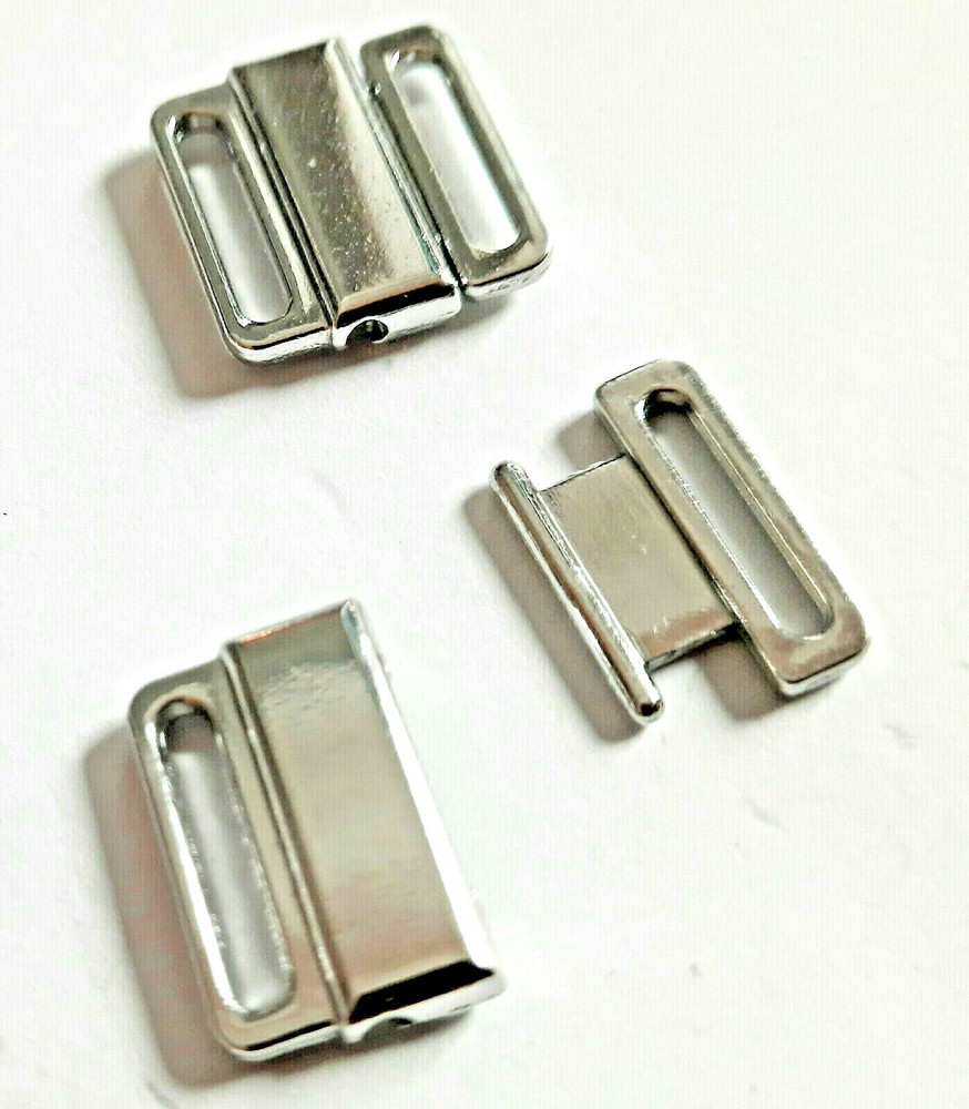 2 piece 12mm or 30mm bikini front closure metal, strap strap clasp