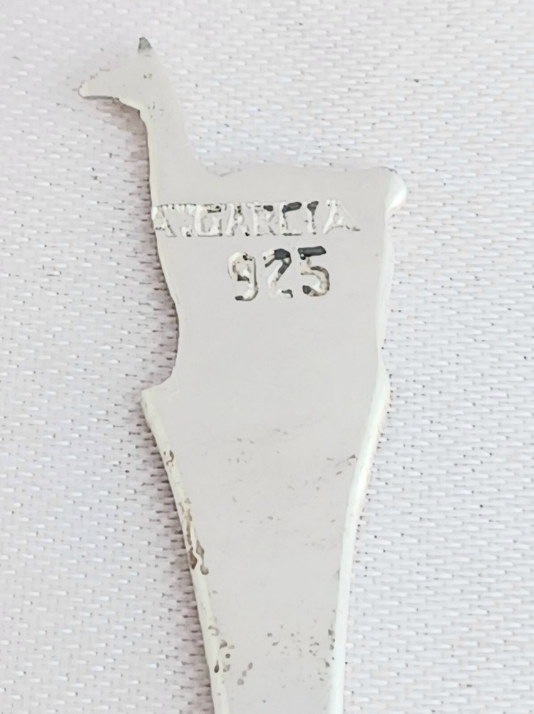 Peru Sterling Souvenir Figural Llama Design Salt Spoon(s)