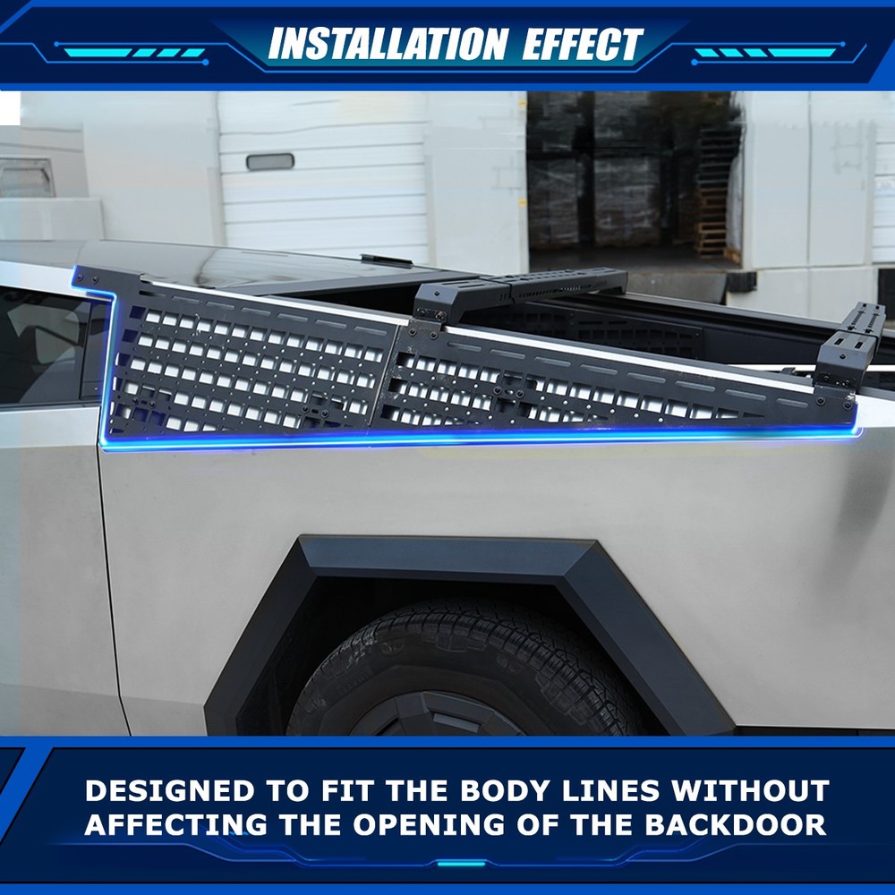 Pair Molle Panel (Left/Driver's side) for 2024-2025 Tesla Cybertruck Molle Panel