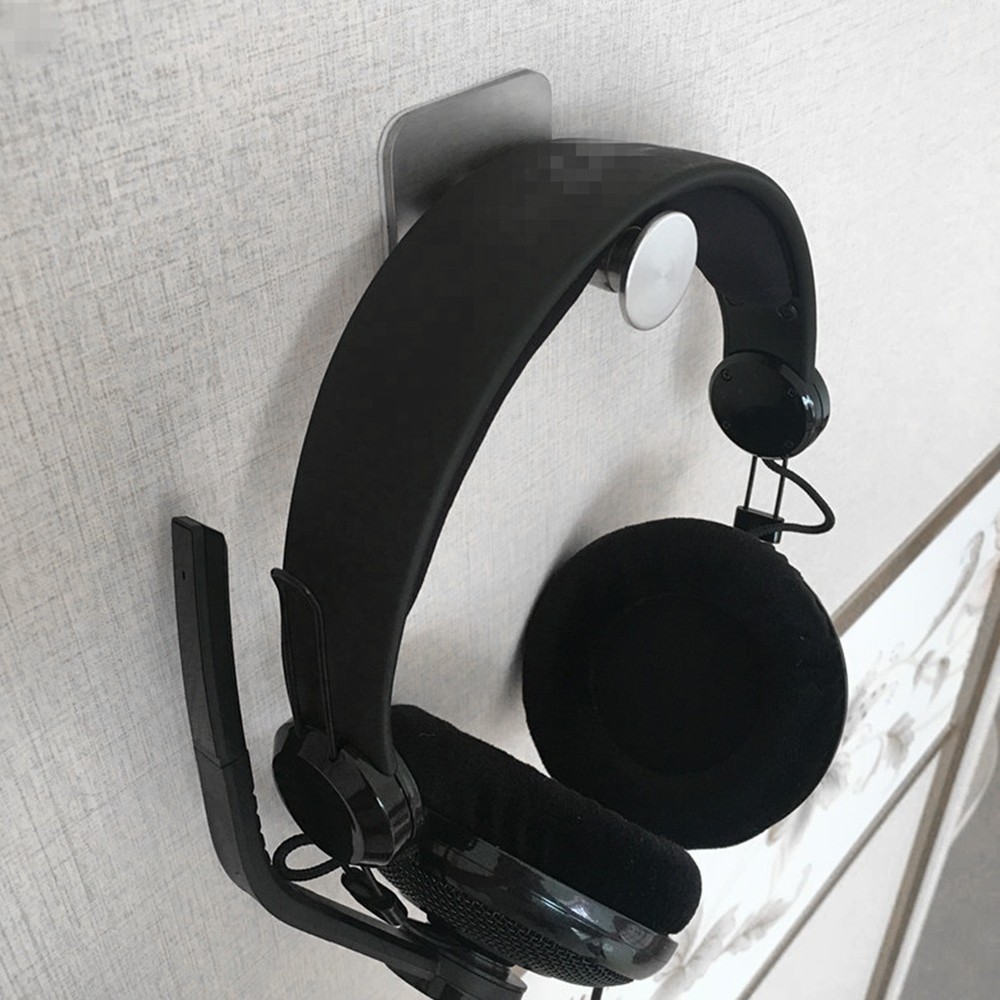 2 Pcs Sticky Hanging Hooks Extensible Headphone Stand Headset Hanger