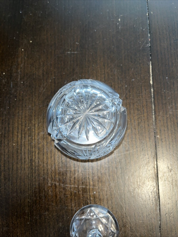 Glass Pinwheel Pattern Jam Honey Sugar Jar W/ Lid