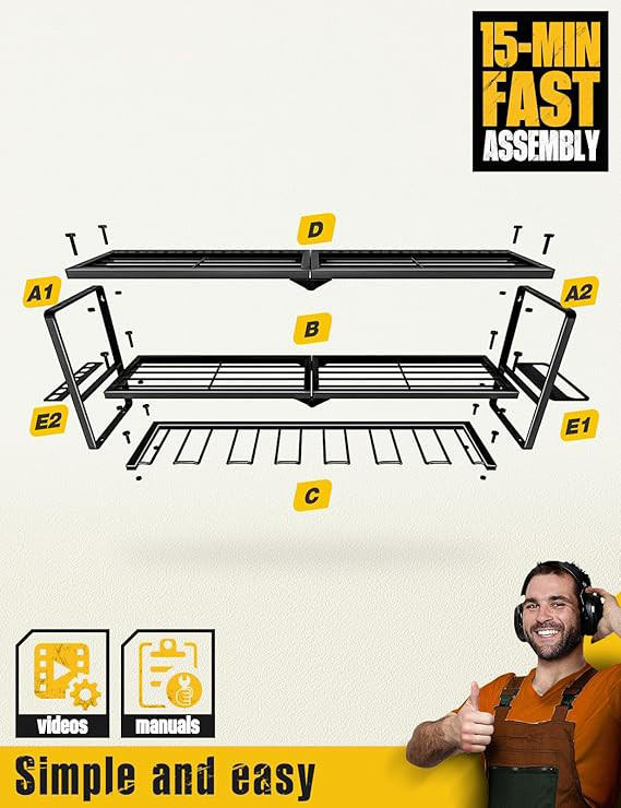 XXL Power Tool Organizer Storage Rack Cordless Drill Tools Rack Holder Workshop