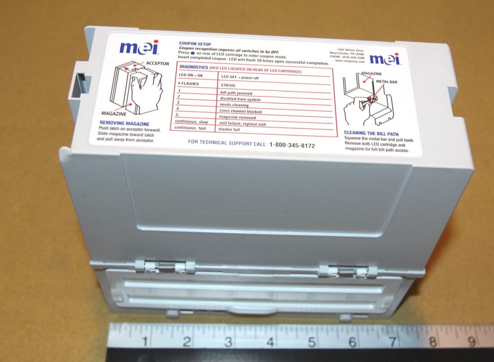 Mars MEI 1000 stacker note box for $ bill acceptor validator part no. 250025133
