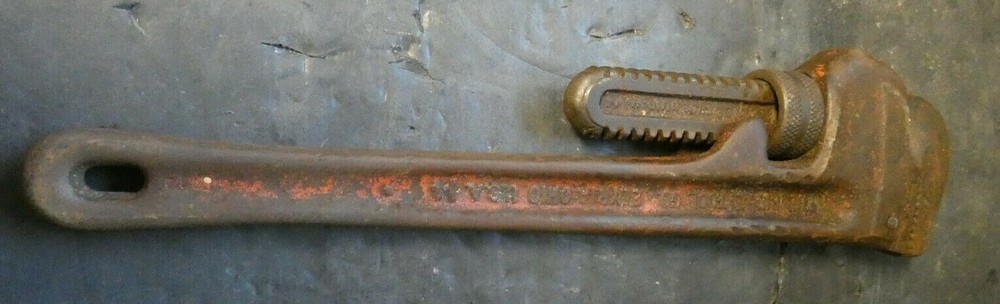 14 INCH HEAVY DUTY RIDGE TOOL CO RIDGID PIPE WRENCH
