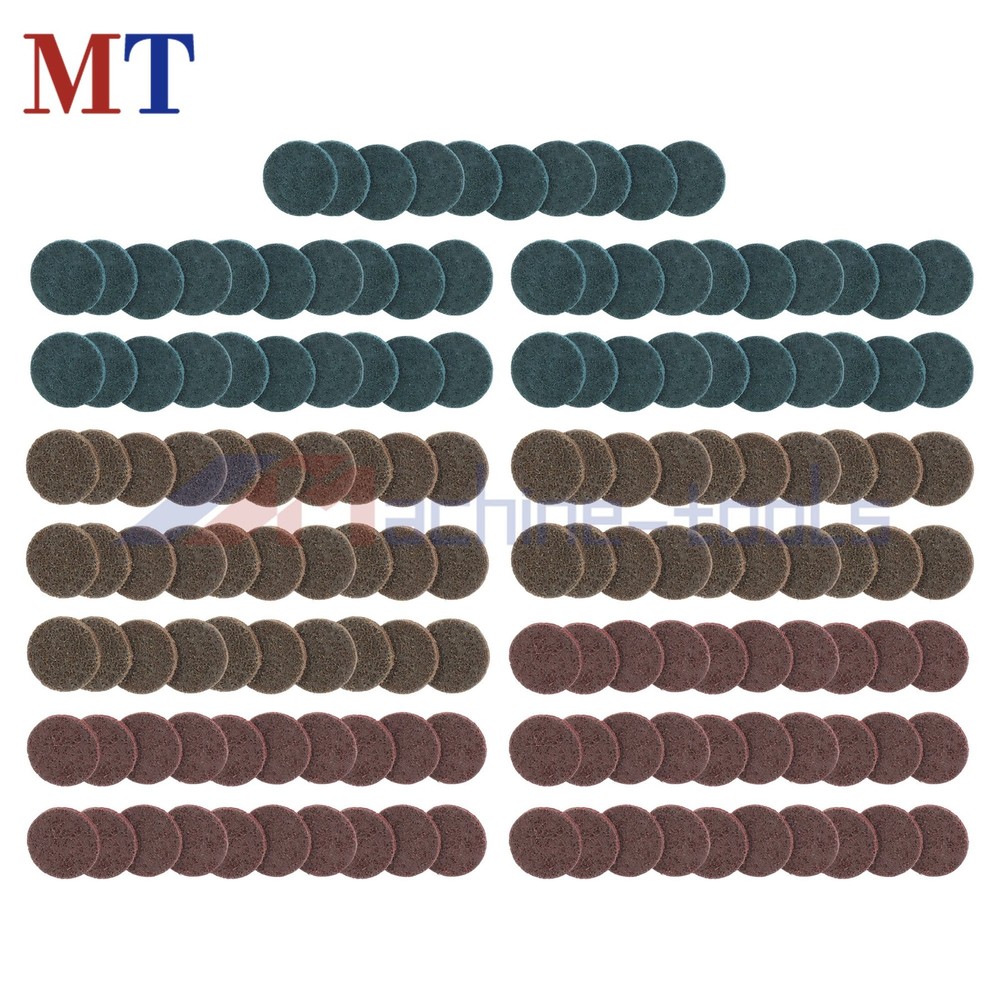 2" Surface Conditioning Sanding Discs Quick Change Fine Medium Coarse - 150 Pack