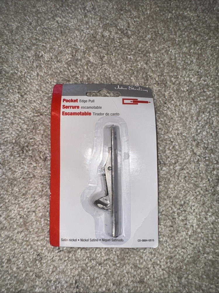 Pull Handle Pocket Door Edge Satin Nickel , CD-0884-US15 - John Sterling